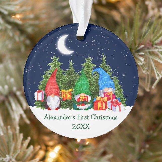 Adorno Bebé primera acuarela de Navidad nómadas árboles (Árbol)