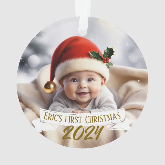 Adorno Bebé primero zorro de Navidad (Reverso)