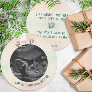 Adorno Bebé Ultrasonido Primer Navidades Esperando Orname