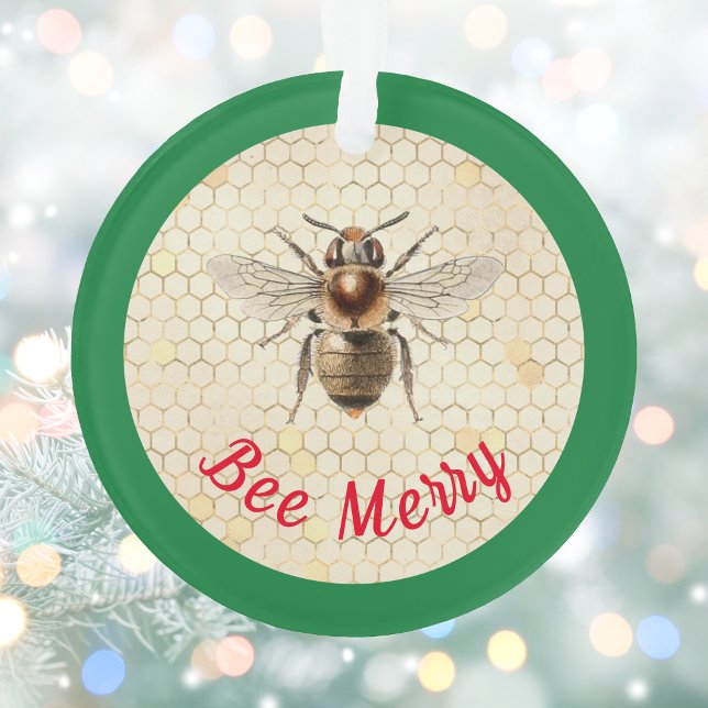 Adorno Bee Merry Christmas Bee (Subido por el creador)