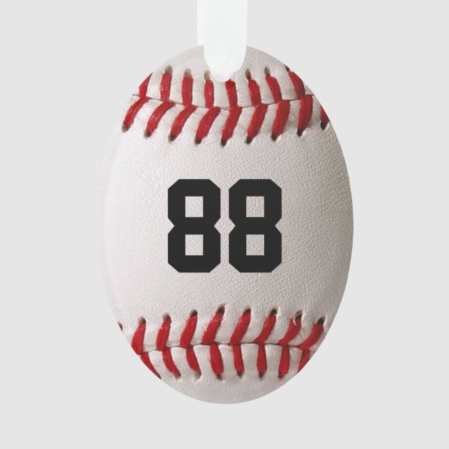 Adorno Béisbol con número de Personalizable (Anverso)