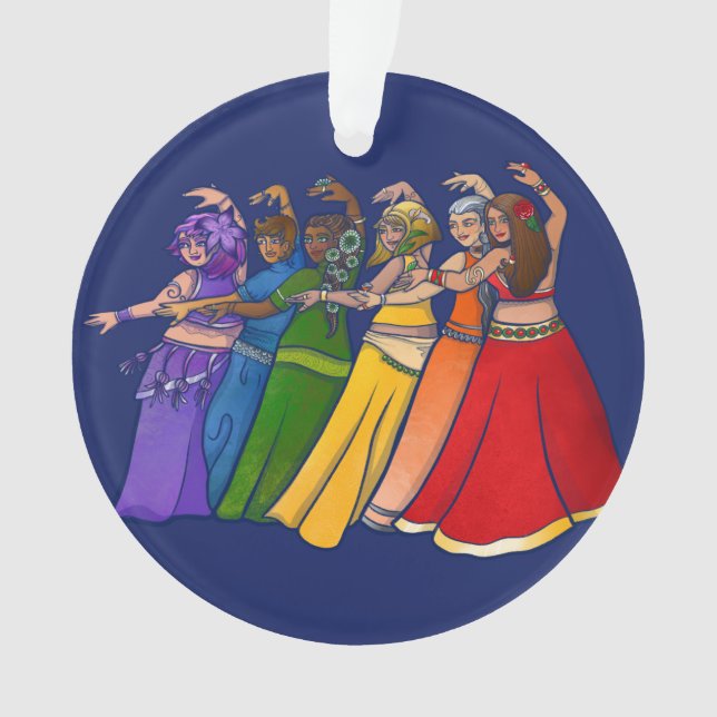 Adorno Belly arcoiris bailarina Belly de danza (Anverso)