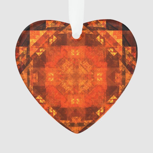 Adorno Bendición Abstract Art Acrylic Heart (Anverso)