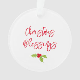 Adorno Bendiciones de Navidad Holly Festivo AÑO Fiesta Al