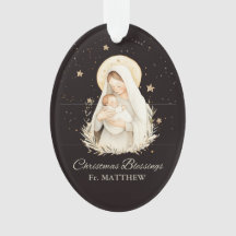 Bendiciones de Navidad para Sacerdote Madonna Niño