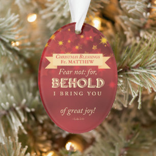 Adorno Bendiciones de Navidad para Sacerdotes Estrellas R