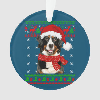 Adorno Bernese Mountain Dog Ugly Sweater Christmas Puppy