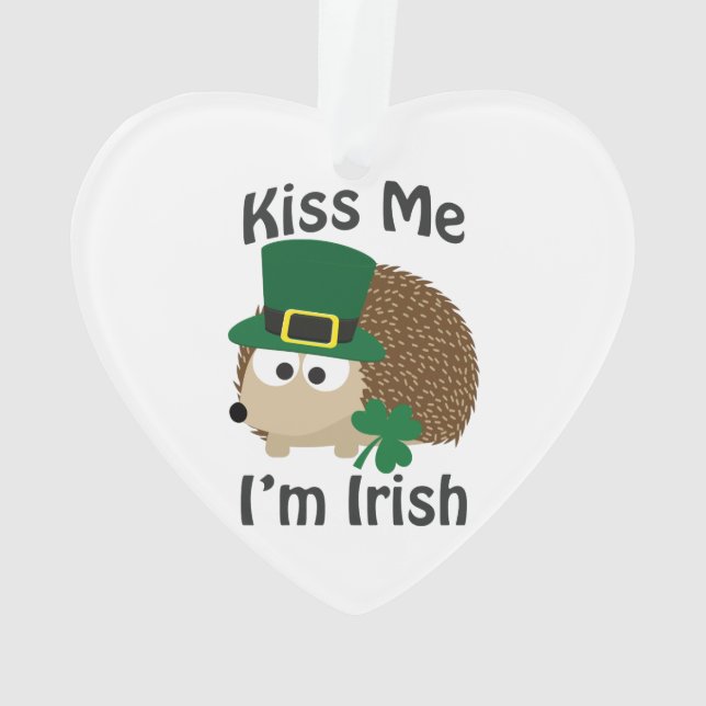 Adorno Bésame Im Irlandés St Patricks Day Hedgehog (Reverso)
