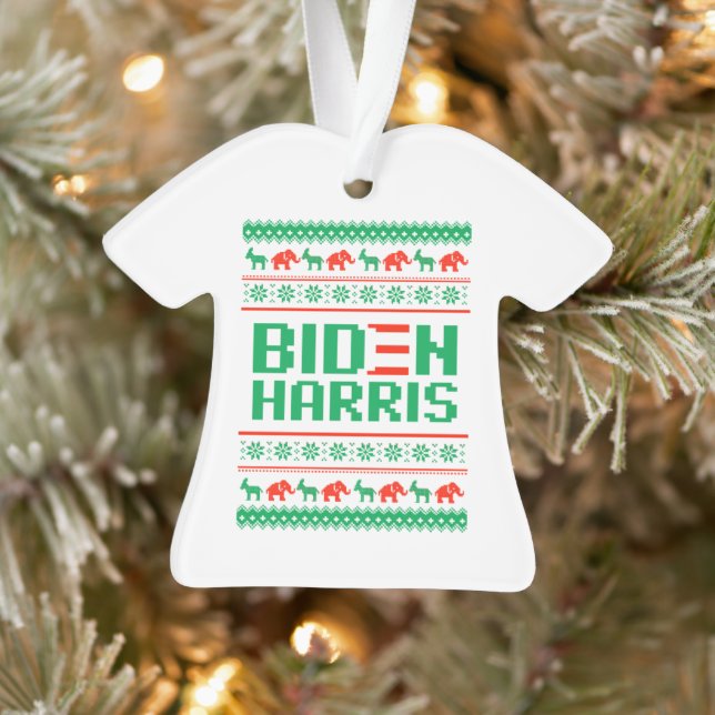 Adorno BIDEN HARRIS UGLY NAVIDADES SWEATER (Verde) (Árbol)