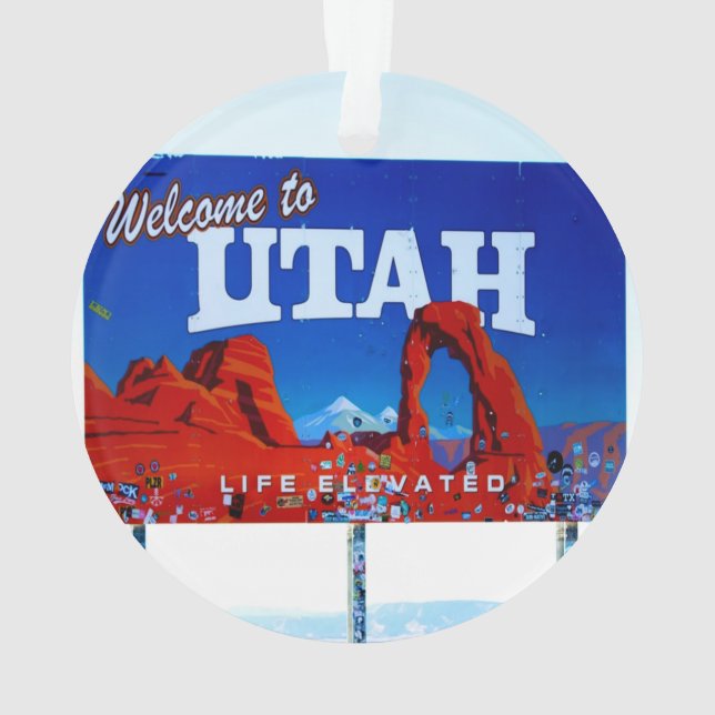 Adorno Bienvenidos al Rótulo Utah (Reverso)