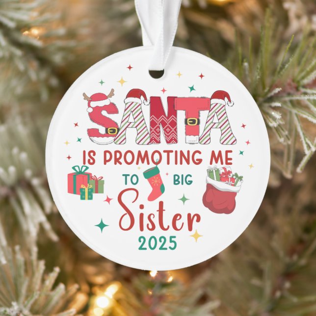 Adorno Big Sister 2025 santa me promocionó como nuevo her (Árbol)