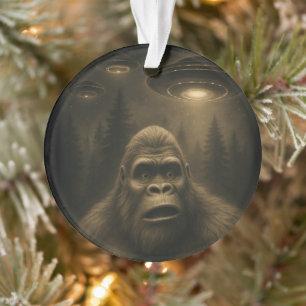 Adorno Bigfoot Sasquatch Alien UFO Funny