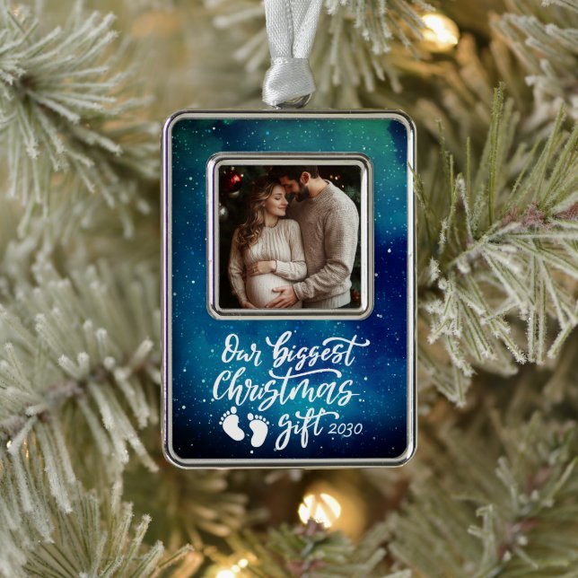 Adorno Biggest Christmas Gift | Pregnancy Photo (Árbol)