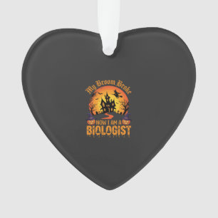 Adorno Biologo de Halloween Bruja Calabaza Casa Embrujada