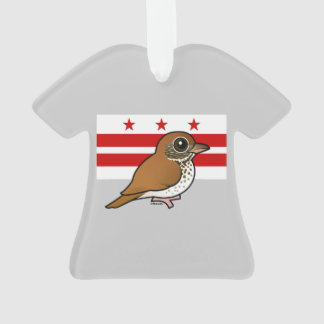 Adorno Birdorable de Washington, C.C.: Tordo de madera