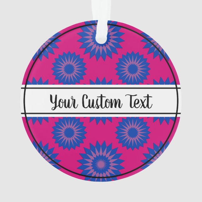 Adorno Bisexuality pride pink flower pattern (Reverso)