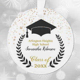 Adorno Black Cap and Laurel Graduation Ornament