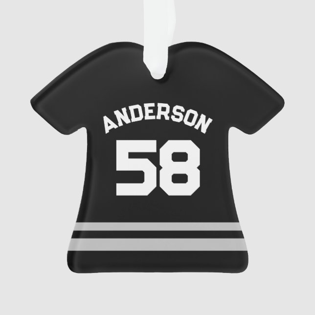 Adorno Black Custom Name, Number, Photo Sports Jersey (Anverso)