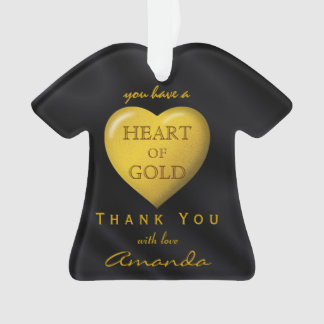 Adorno Black Gold Tee Heart of Gold Love Shirt Gracias