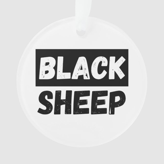 Adorno Black Sheep Bold Distressed Rebel Streetwear Art (Anverso)