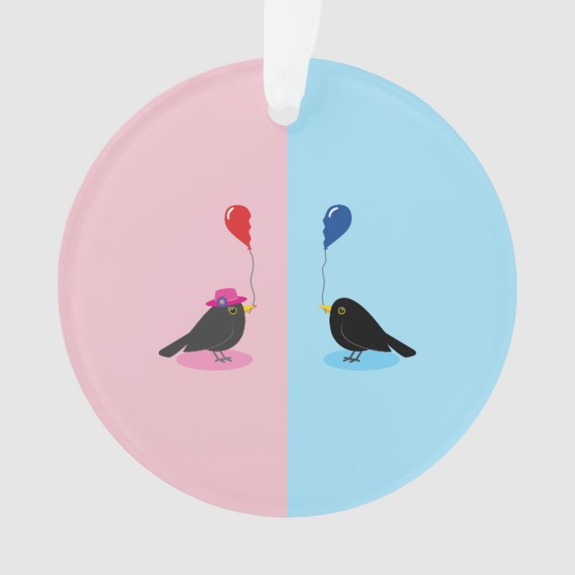 Adorno Blackbird encuentra tu otra mitad (Anverso)