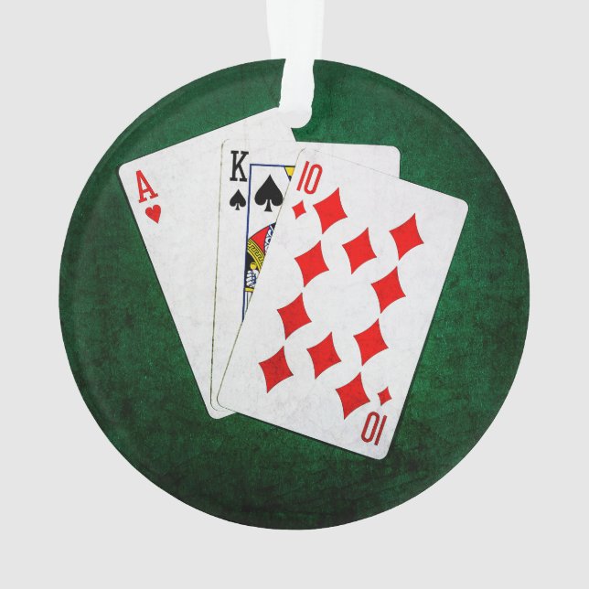 Adorno Blackjack 21 punto - As, Rey, Diez (Reverso)