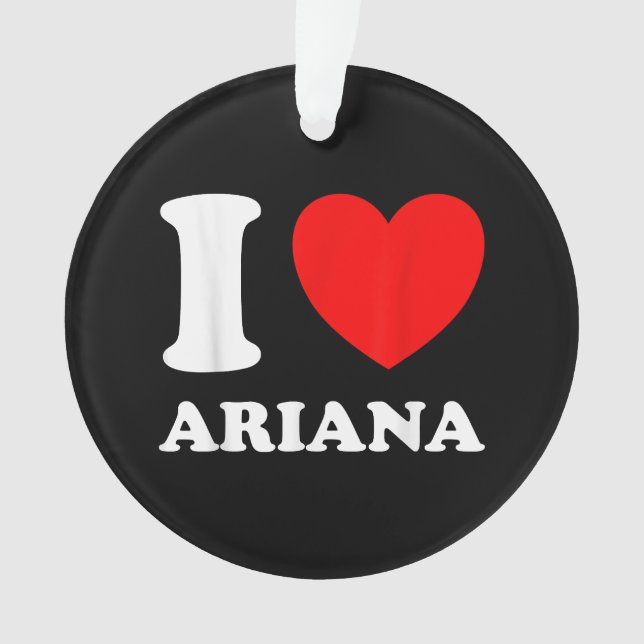Adorno Blanco negro que amo a Ariana (Anverso)
