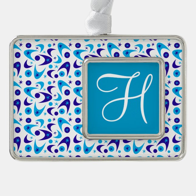 Adorno Blue Retro Boomerangs (Anverso)