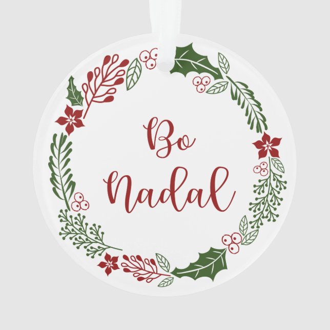 Adorno Bo Nadal - Feliz Navidad en Galicia, Wreath (Reverso)