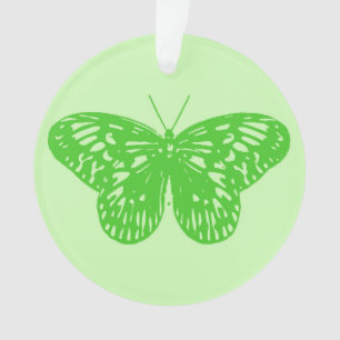 Adorno Boceto de mariposa, verde lima