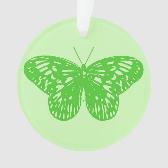 Adorno Boceto de mariposa, verde lima (Anverso)