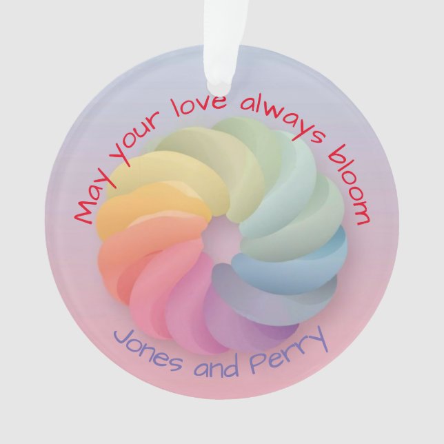 Adorno Boda personalizado Wish Soft Colorful Gift (Anverso)