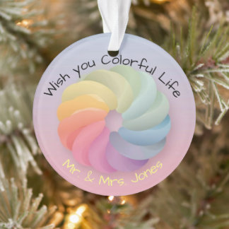 Adorno Boda personalizado Wish Soft Colorful Gift