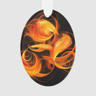 Adorno Bola de fuego Resumen Óvalo acrílico de arte