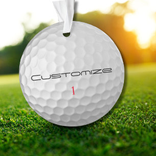 Adorno Bola de golf con texto y número personalizados