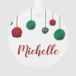 Adorno Bolas de Yarn ・ Su nombre ・ Artesanía de Knit Croc