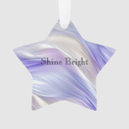 Adorno Bonito Perla Azul Púrpura Swirls Blanco