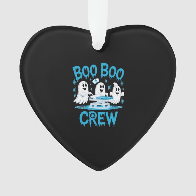 Adorno Boo Boo Crew Ghost Paramedic Nurse Halloween Essen (Anverso)
