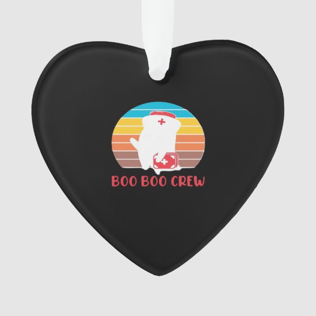 Adorno Boo Boo Crew Nurse Funny Ghost Halloween Classic T (Anverso)