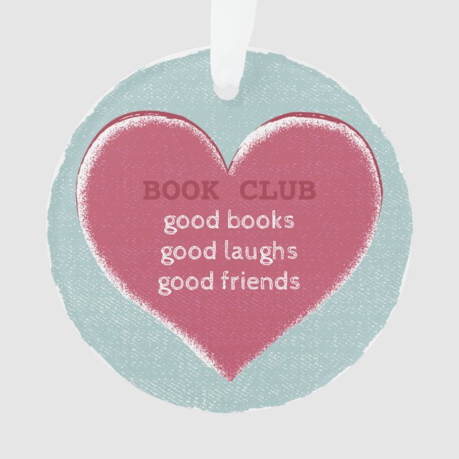 Adorno "Book Club Heart Good Friend" (Anverso)