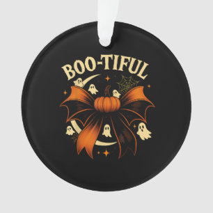 Adorno Bootismo divertida Halloween Coquette Bow Pumpkin