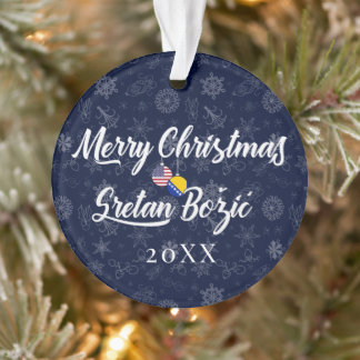 Adorno Bosnian American With Custom Year Bilingual