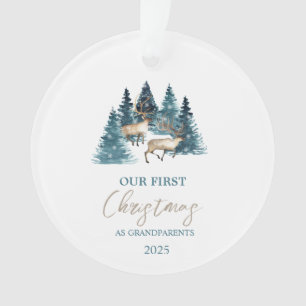 Adorno Bosque de pinos renos nuestra primera Navidad