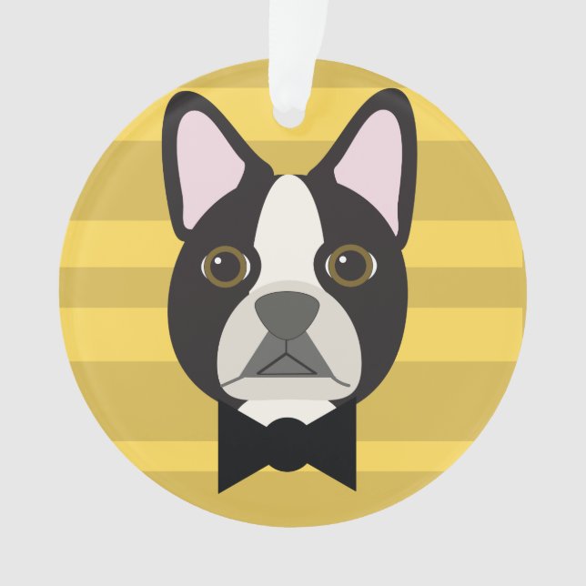 Adorno Boston Terrier (Anverso)