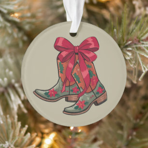 Adorno Botas Coquetas de Navidad Vaquera Occidental Navid