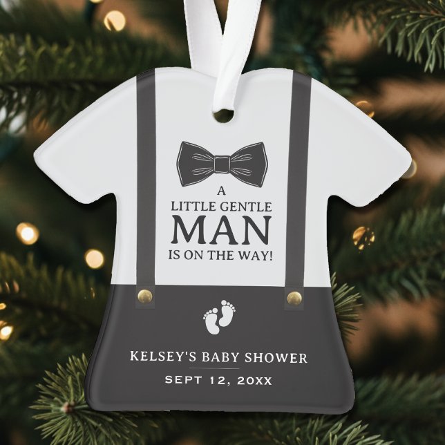 Adorno Boy Baby Shower A Little Gentleman Suspenders (Boy Baby Shower A Little Gentleman Suspenders Ornament
)