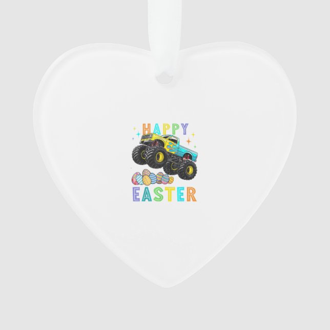 Adorno Boys Happy Easter Monster Truck Easter Eggs Toddle (Anverso)