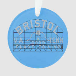 Adorno Bristol Rótulo de eslogan en azul