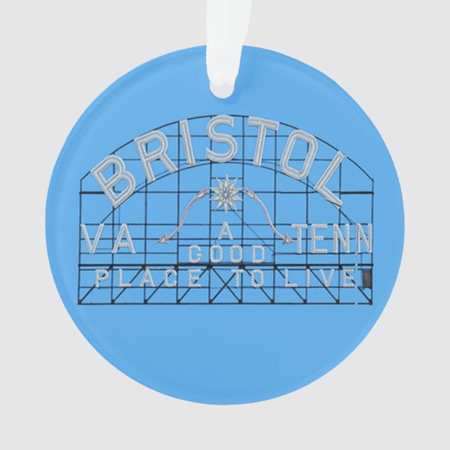 Adorno Bristol Rótulo de eslogan en azul (Anverso)