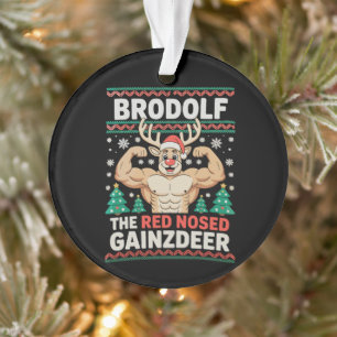 Adorno Brodolf Nariz Roja Gainzdeer Reno Navidad Gimnasio